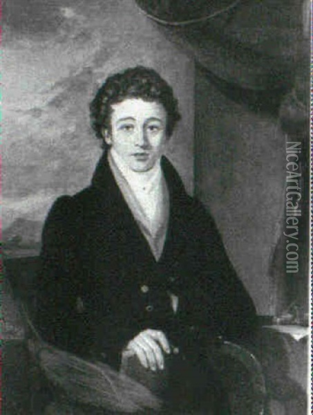 Portrait Of David Robertson At Edinburgh Oil Painting - Robert Gibb the Elder