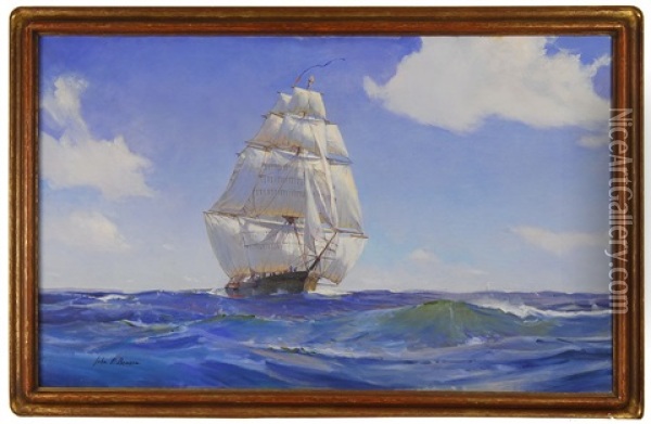 The Clipper Oil Painting - John P. Benson