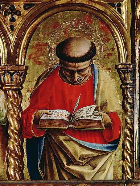 St. Matthew, detail from the Sant'Emidio polyptych, 1473 Oil Painting - Carlo Crivelli