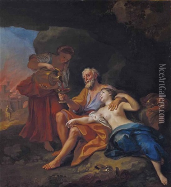 Loth Et Ses Filles Oil Painting - Louis de Boulogne the Younger