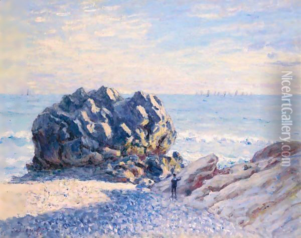 Storr Rock, Lady's Cove - Le Soir Oil Painting - Alfred Sisley