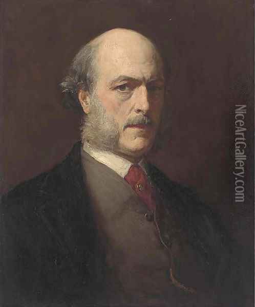 Portrait of Sir William Frederick Pollock Oil Painting - Walter William Ouless
