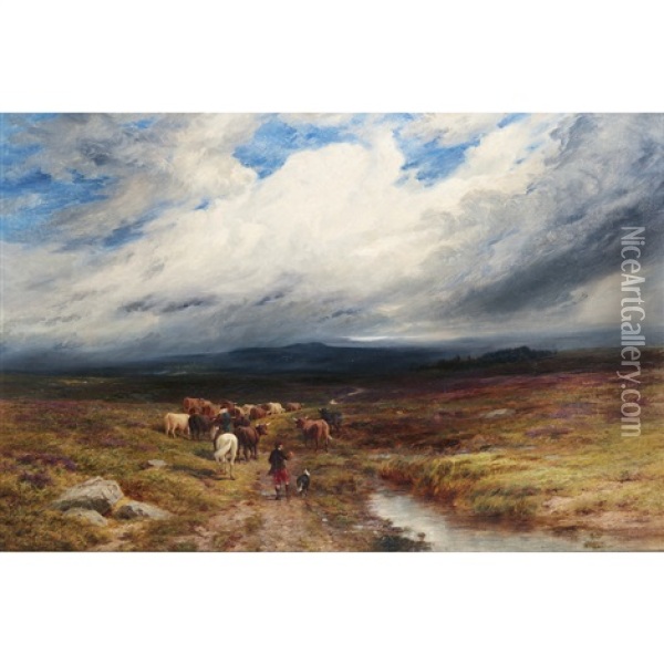 Drover's Road Oil Painting - Edward Hargitt