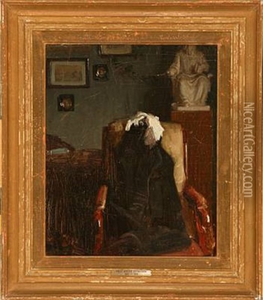 Interior From The Artist's Home (study) Oil Painting - Viggo Johansen