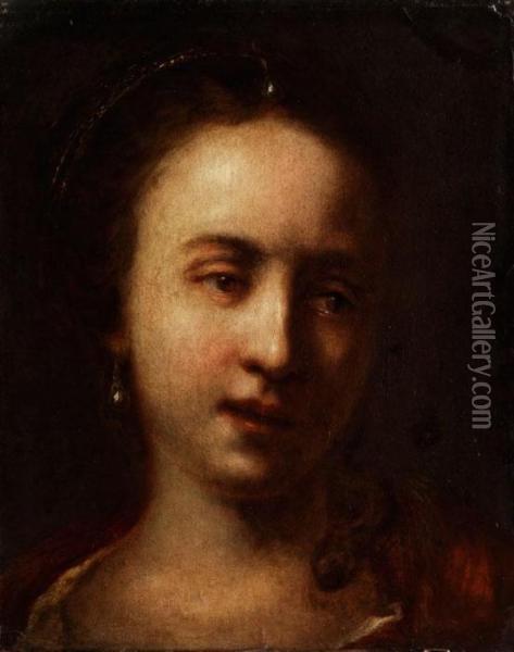 Kopfbildnis Der Lukretia Oil Painting - Rembrandt Van Rijn