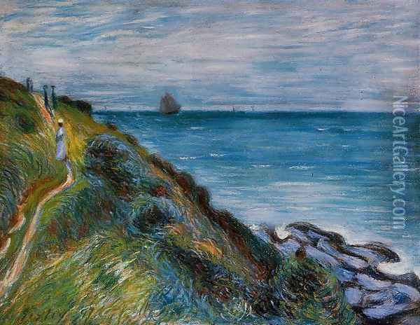 On the Cliffs, Langland Bay, Wales Oil Painting - Alfred Sisley