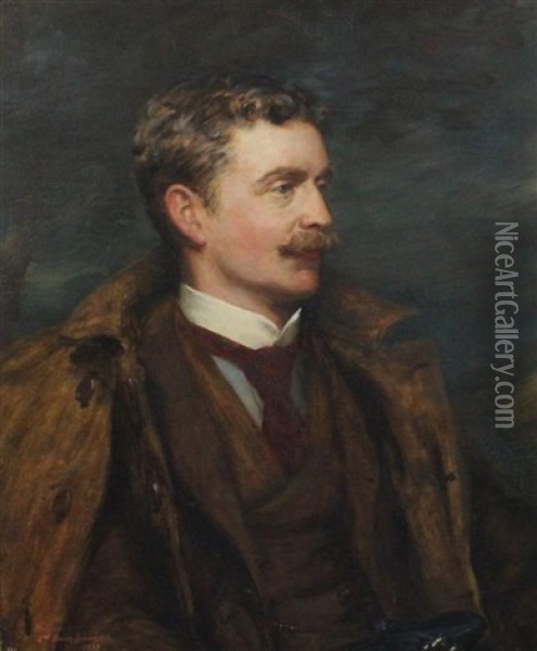 Portrait Of Charles Vallance Alexander Cochrane Baillie, Second Baron Of Lamington Gcmg, Governor Of Queensland Oil Painting - Robert Duddingstone Herdman