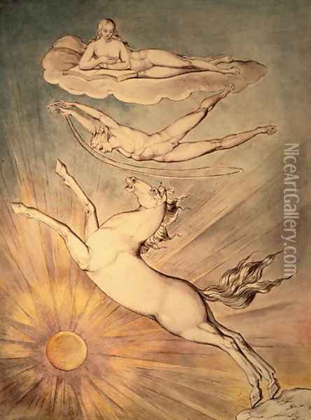 The Genius of Shakespeare Oil Painting - William Blake