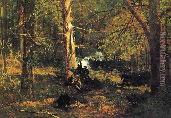 Skirmish in the Wilderness Oil Painting - Winslow Homer