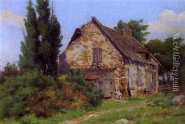 Maison De Ferme Abandonnee Oil Painting - Joseph-Charles Franchere