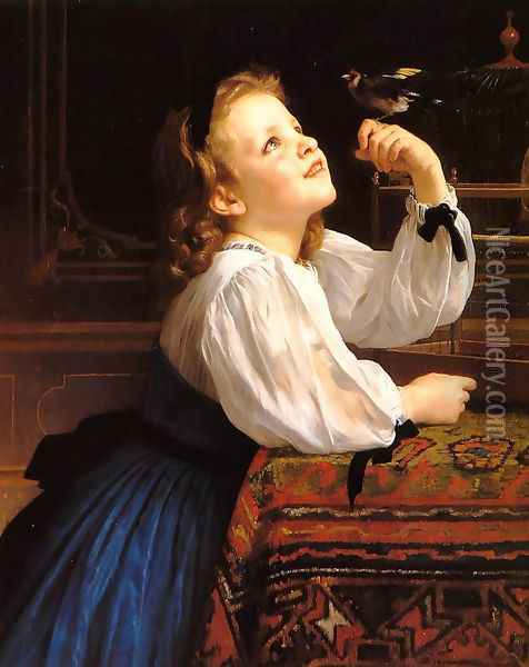 L'oiseau Chéri (Dear Bird) Oil Painting - William-Adolphe Bouguereau