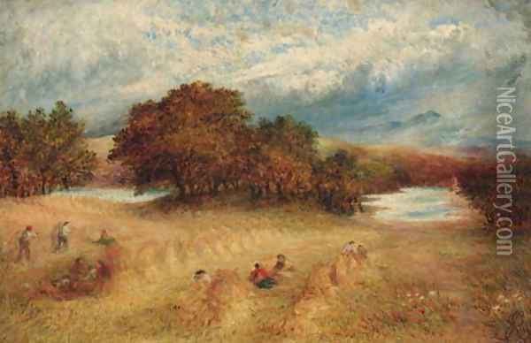 Harvest, near Barmouth Oil Painting - Richard Elmore