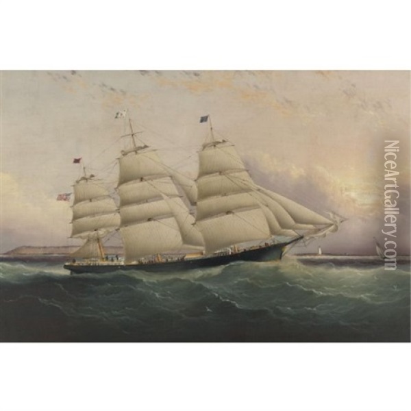 The Clipper Ship Sunrise Oil Painting - James Edward Buttersworth