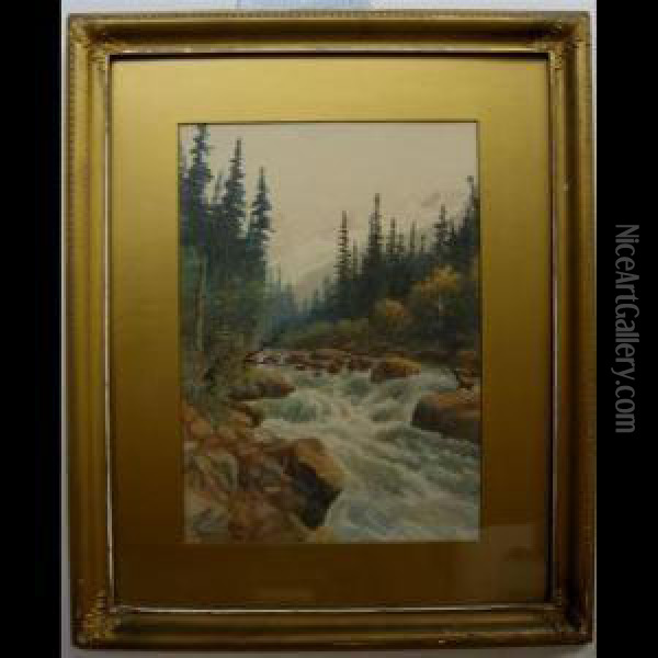 Waterfall Oil Painting - Thomas Harrison Wilkinson