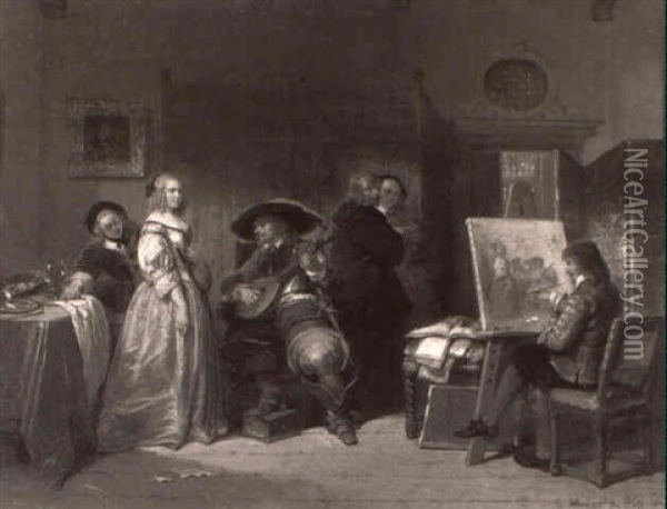 The Sitting Oil Painting - Herman Frederik Carel ten Kate