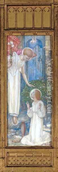 The Annunciation 2 Oil Painting - Edward Reginald Frampton