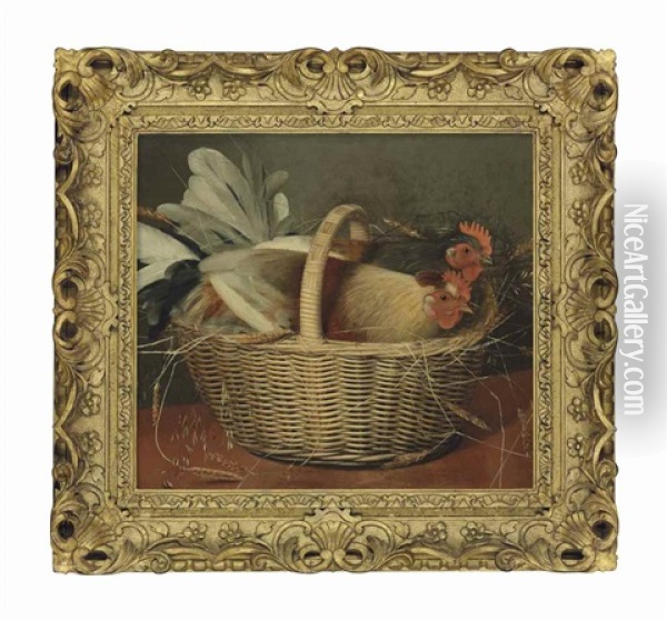 The Chicken Basket Oil Painting - Henry Walton