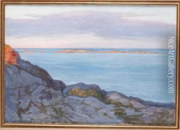 Aftonsol, Harstena Oil Painting - Robert Thegerstrom