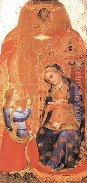 Annunciation 1371 Oil Painting - Lorenzo Veneziano