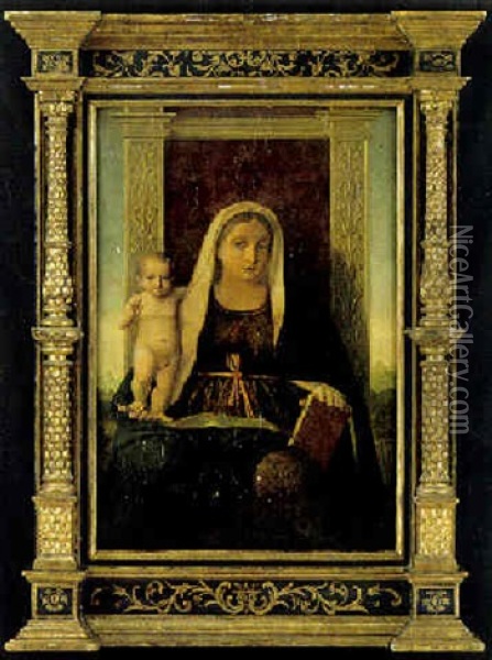 Madonna Og Barnet Oil Painting - Gentile Bellini