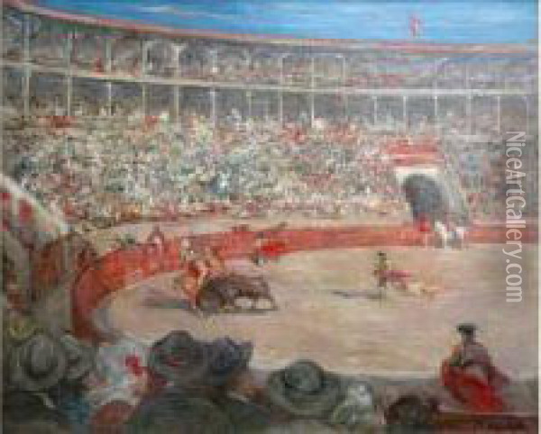 Corrida Oil Painting - Gustave Colin