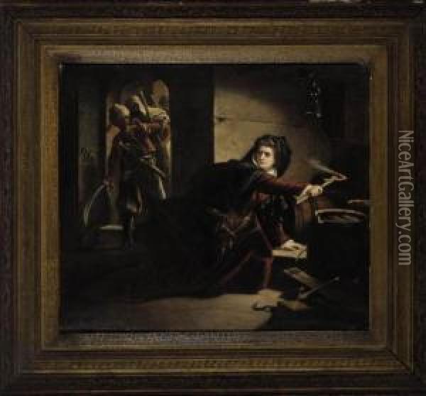 Caught In The Act Oil Painting - Hippolyte (Paul) Delaroche