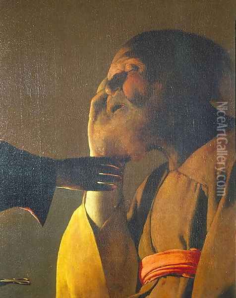 Joseph and the Angel, 1652 Oil Painting - Georges de La Tour