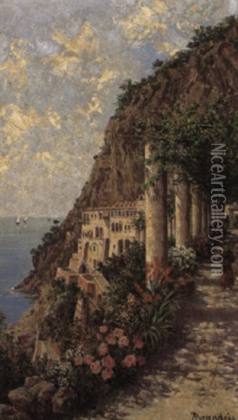 Amalfi- Albergo Dei Cappucini Oil Painting - Antonietta Brandeis