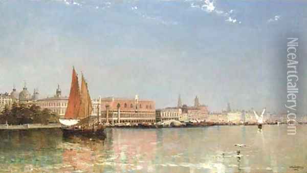 The Ducal Palace, Venice Oil Painting - Arthur Joseph Meadows