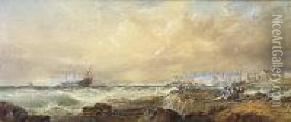 Portrush, Co. Antrim Oil Painting - Edwin Hayes