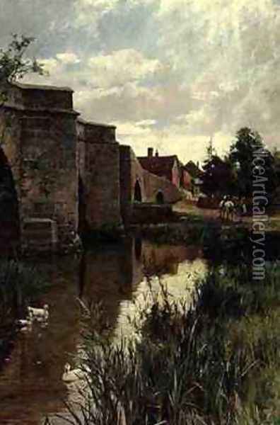 The Bridge Oil Painting - Arthur Augustus II Glendening