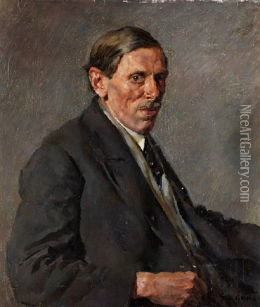 Portrait Eines Alteren Mannes Oil Painting - Hermann Groeber