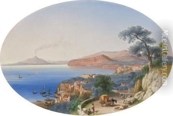 View Near Naples Oil Painting - John Gadsby Chapman