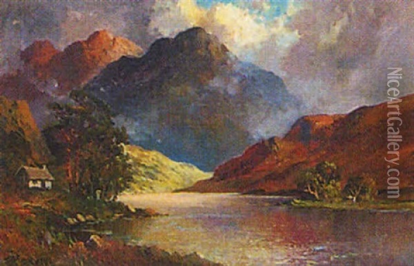 Highland Landscape Oil Painting - Francis E. Jamieson