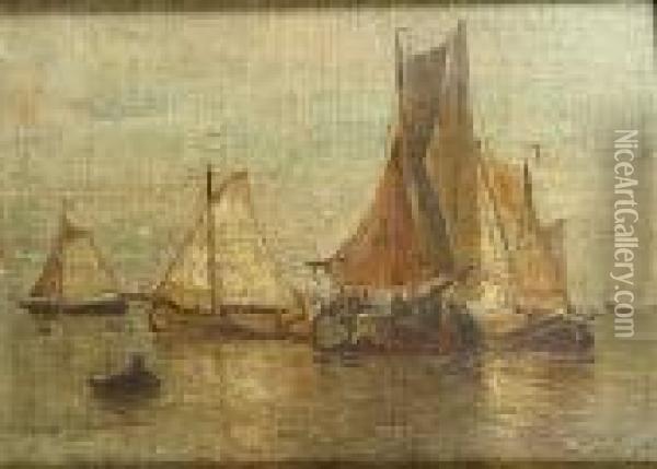 Bateaux Sur Mer Oil Painting - Paul-Jean Clays