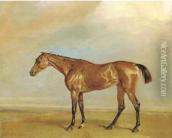 The Marquess of Exeter's Augusta, at Newmarket Oil Painting - James Ward