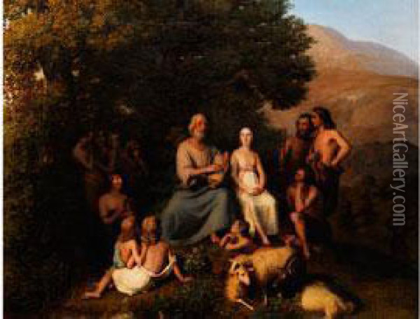 Homer Singt Im Kreis Junger Griechen Oil Painting - Carl Ludwig Friedrich Becker