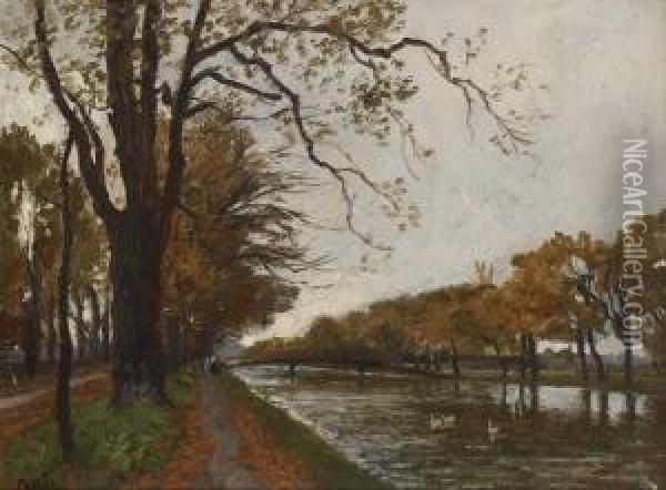 Am Nymphenburger Kanal Oil Painting - Philipp Roth