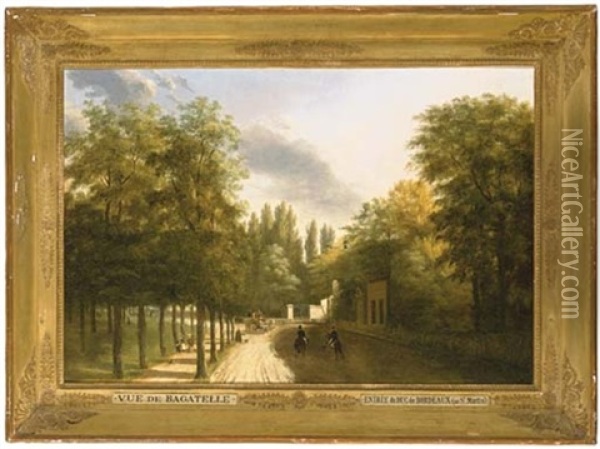 The Entrance Of The Duc Of Bordeaux In The Parc De Bagatelle Oil Painting - Alexandre Pau de Saint Martin