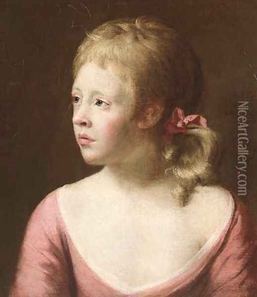Portrait of a girl Oil Painting - John Astley