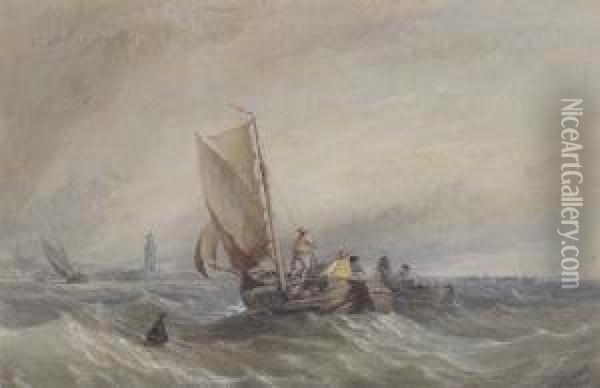 Boat Oil Painting - Thomas Sewell Robins