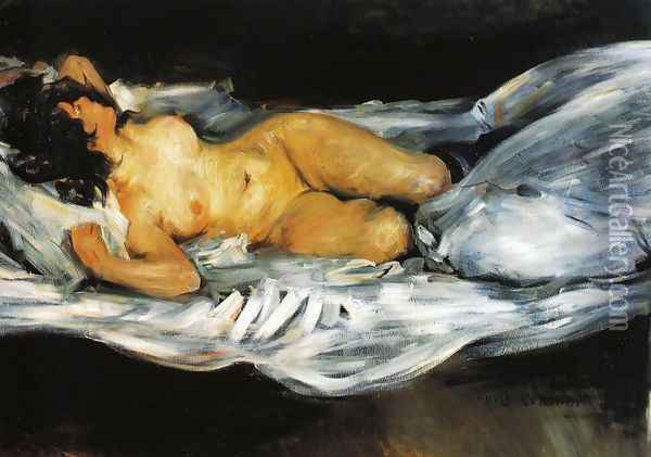 Reclining Nude Oil Painting - Lovis (Franz Heinrich Louis) Corinth