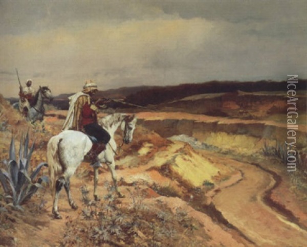 Cavaliers Dans Le Desert Oil Painting - Rudolf Ernst