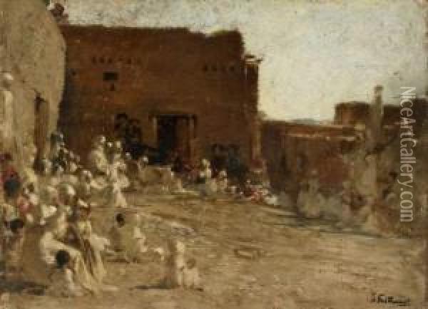 Vue De Tunisie Oil Painting - Gustave Achille Guillaumet