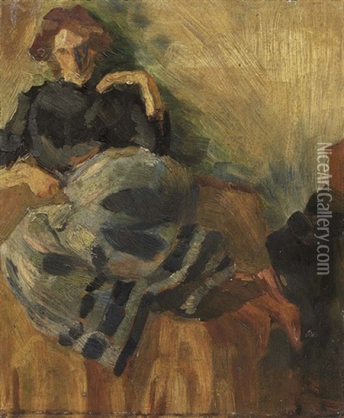 Figura Oil Painting - Umberto Boccioni