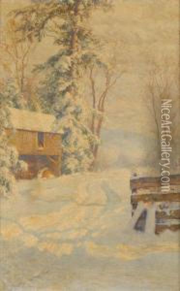 Tracks In The Snow Oil Painting - Walter Launt Palmer