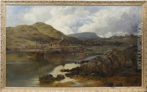 Low Tide On The Loch Oil Painting - James Douglas