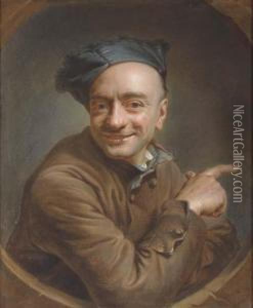 Self-portrait Oil Painting - Maurice Quentin de La Tour