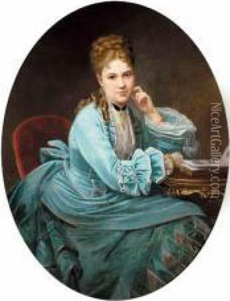 Portrait Of Grand Duchess Maria Alexandrovna Oil Painting - Ivan Alexeevich Tiurin