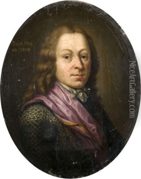 Portrait De L'archiduc Leopold D'autriche Oil Painting - Johann Kupetzki